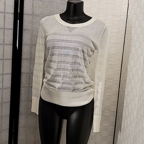 BRAND NEW PROOF KNIT WITH AN OPEN WEAVE LONG SLEEVE SWEATER - Picture 5 of 14